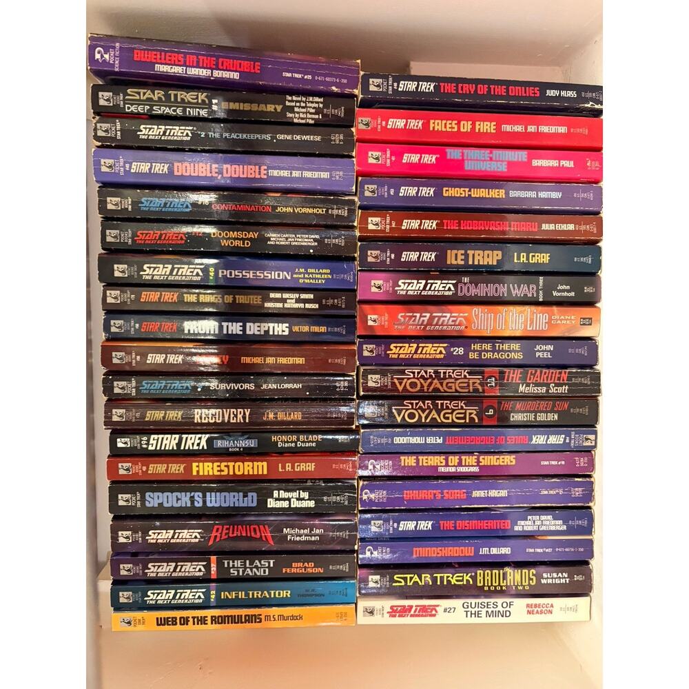 Lot Of 37 Star Trek Paperback Books The Next Generation Deep Space Nine Clean